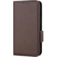 COOVS Wallet Case for iPhone 13 Mini/13/13 Pro/13 Pro Max, Premium PU Leather Lightweight Folding Stand Cover with Card Slots Book Style Flip Phone Case (Color : Brown, Size : 13pro max 6.7