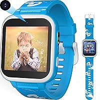 Smart Watch for Kids with HD Dual Camera Touchscreen Puzzle Games Music Player Pedometer Alarm Clock Calculator Flashlight 12/24 hr IP67 Waterproof Toddles Educational Toys Gift for 3-12 Boys Girls