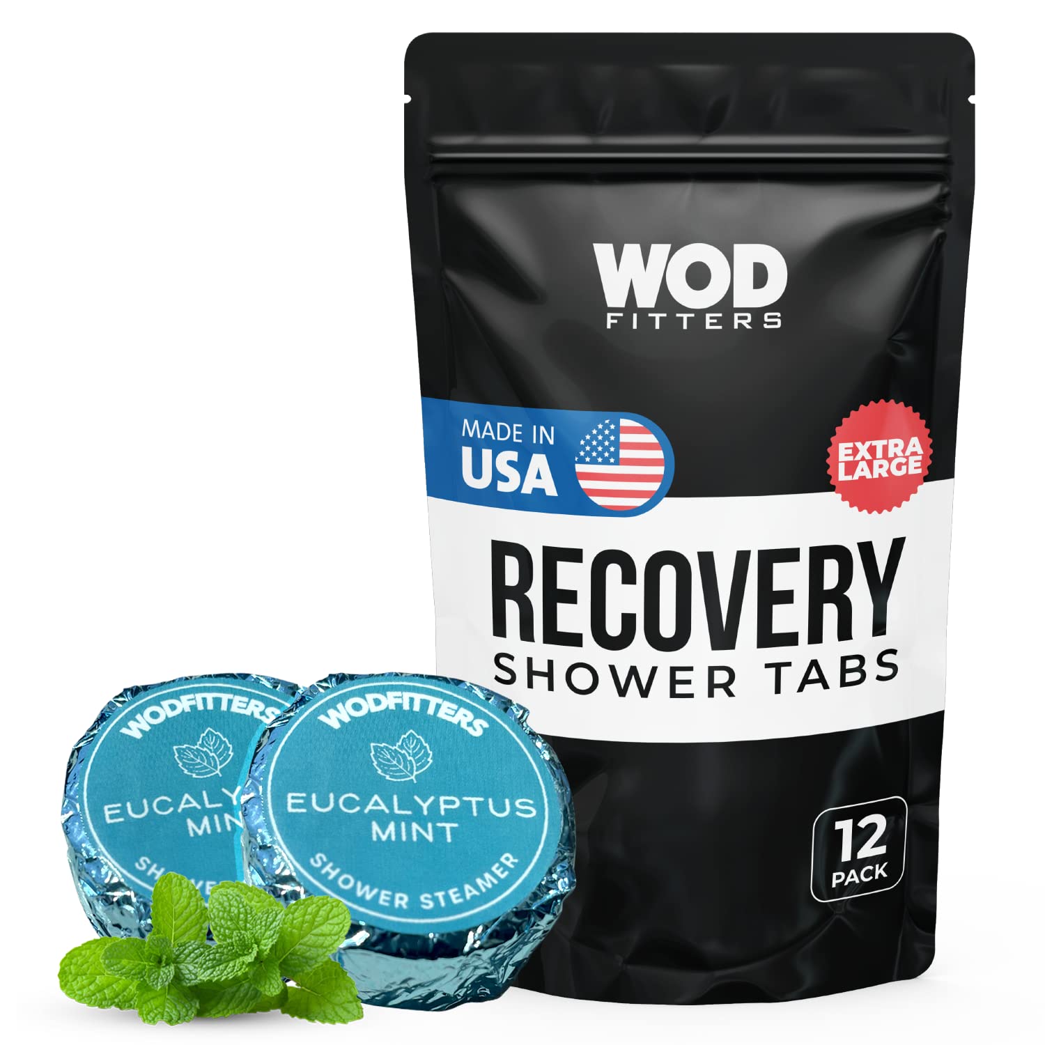 WODFitters Recovery Bath Bomb Shower Steamer Bundle - Made in The USA - Scientifically Formulated for Muscle Recovery