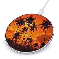 California Palm Trees Fast Portable Charger 10W Funny Graphic Phone Charging Pad with USB Cable