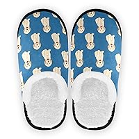 Labrador Retriever Dog Fuzzy House Slippers for Women Men House Shoes Comfort Memory Foam Slippers with Coral Soft Fleece Lining for Indoor Outdoor