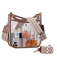 CLUCI Clear Purse,Clear Bag For Stadium Events,Stadium Approved Crossbody Bag Purses for Women with Adjustable Strap