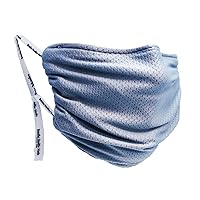 Child Size Honeycomb Cloth Face Mask, Reusable Kids Mask, Adjustable, Breathable & Washable, Made in the USA - Steel Blue