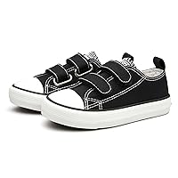 Weestep Toddler Little Kid Boy and Girl Classic Adjustable Strap Sneaker Classic Black 7 Toddler