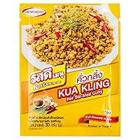 RosDee menu, Kua Kling Sauce Powder, Hot Stir-Fried Curry 30g X 3 Packs