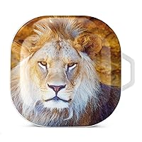 African Lion Pattern Printed Bluetooth Case Cover Hard PC Headset Protective Shell for Samsung Headset