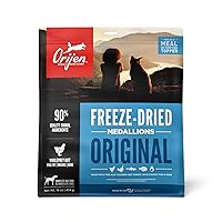 ORIJEN Original Freeze Dried Medallions, Grain Free Dry Dog Food and Topper, WholePrey Ingredients, 16 oz