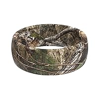 Groove Life Mossy Oak Camo Silicone Ring Breathable Rubber Wedding Rings for Men, Lifetime Coverage, Unique Design, Comfort Fit Ring