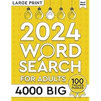 4000 Big Word Search for Adults Large Print (100 Themed Puzzles): Relaxing & Anti Eye-Strain Word Find Puzzle Book for Adults & Seniors- Perfect Gift ... of the Current Decade (Word Hunt Gift Books)