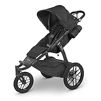 UPPAbaby Ridge Jogging Stroller/Durable Performance Jogger with Never-Flat Tires/Built for Walking, Running, Hiking/Water Bottle Holder and Basket Cover Included/Jake (Charcoal/Carbon Frame)