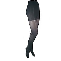 ITA-MED Sheer Pantyhose, Compression (20-22 mmHg) Black, Queen