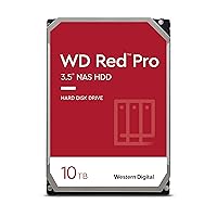 Western Digital 10TB WD Red Pro NAS Internal Hard Drive HDD - 7200 RPM, SATA 6 Gb/s, CMR, 256 MB Cache, 3.5