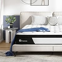 King Mattress 10 Inch, Hybrid Mattress King Medium Firm, King Mattress in a Box with Gel-Infused Memory Foam & Pocketed Springs, Motion Isolation, Breathable Knit Fabric, Strong Edge Support