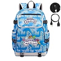 Smiling Critters Lightweight Daypack-Canvas University Knapsack-Large Capacity Backpack for Travel