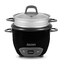 6-Cup (Cooked) Pot-Style Rice Cooker and Food Steamer, Black ARC-743-1NGB