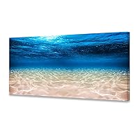 S00775 Print Artwork Blue Ocean Sea Wall Art Canvas Prints Picture Seaview Bottom View Beneath Surface Pictures Painting On Canvas Modern Seascape Home Office Decor XXLarge 30x60 inch