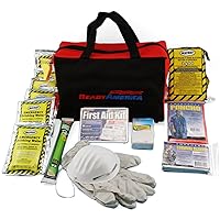 Ready America 72 Hour Emergency Kit, 1-Person, 3-Day Tote, Includes First Aid Kit, Survival Blanket, Emergency Food, Portable Disaster Preparedness Go-Bag for Earthquake, Fire, Flood