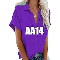 EFOFEI Women's Short Sleeves Fashion T-Shirt Solid Color Blouse