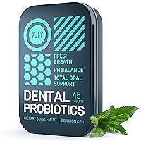 WILD FUEL Dental Probiotic for Teeth and Gums - Lactobacillus Salivarius Probiotic 3bn CFU Fights Bad Breath, Restores Healthy Bacteria - Oral Probiotics - 45 Tablets for Fresh Breath in a Travel Tin