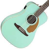 Fender Malibu Player Acoustic Guitar, with 2-Year Warranty, Aqua Splash, Walnut Fingerboard