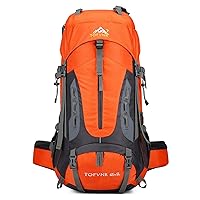 70L Large Camping Hiking Backpack, Light Hiking Large Capacity Outdoor Sports Hiking Bag Waterproof (orange)