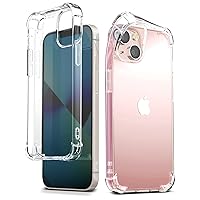 GOOSPERY Airbag Jelly Compatible with iPhone 13 Case, Built-in 4 Reinforced Shock-Absorbing Corners Ultra Thin Shockproof Flexible TPU Bumper Clear Phone Back Cover (Clear)
