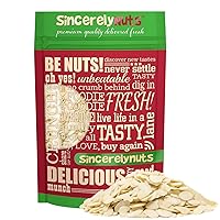 Sincerely Nuts – Raw Blanched Sliced Almonds | 1 Lb. Bag | Delicious Guilt Free Snack | Low Calorie, Vegan, Gluten Free | Gourmet Kosher Food | Source of Fiber, Protein, Vitamins and Minerals