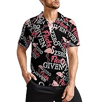 Funny Flamingo Zero Flocks Given Men's Athletic T Shirts Full Print Tees Crew Neck Short Sleeve Tops
