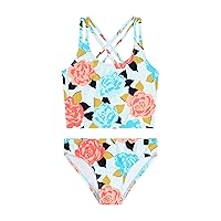 Kanu Surf Girls Waverly Upf50Beach Sport Criss-Cross Tankini