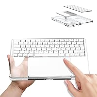 Transparent Acrylic Keyboard and touchpad Tray pad, Suitable for Apple Magic Keyboard and Apple Magic touchpad, Comfortable to Relieve Wrist Pain Hand Rest (excluding Keyboard and touchpad)