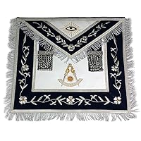 Past Master Blue Lodge Apron - Gold & Silver Bullion Hand Embroidery