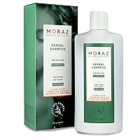 Moraz Herbal Shampoo for Dry Hair - Gently Cleanses and Nourishes Scalp - Clarifying Shampoo with Rosemary - Anti-Frizz Moisturizing Shampoo - 17 oz