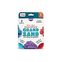 Chuckle & Roar - Grand Sand 3 Pack - Tactile Sensory Sand - Educational Fun for Preschoolers - Sensory Arts and Crafts for Kids, Toddlers - Doesn't Dry Out - Ages 3 and Up