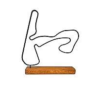 F1 Track Model, Formula 1 Track Statue, Gift idea for Formula 1 Fan, F1 Track Thread on Wooden Base 20cm, Room Decoration for F1 Fan, Gift for Motorsport Fan (Zandvoort)