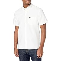 Lacoste Men's Short Sleeve Regular Fit Oxford Button Down Shirt