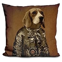Beagle Durro Sq Decorative Accent Throw Pillow