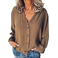 Women's Cardigan Long Sleeve Shirt Button Down Classic Knit Cardigan V-Neck Sweater Open Front Cardigan