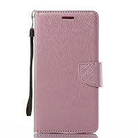 Case for iPhone 14/14 Pro/14 Plus/14 Pro Max,Premium Leather Flip Case,with Wrist Strap,Foldable Stand,Magnetic Clasp Frivolous Protective Cover,Pink,14 6.1''