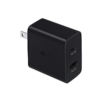 SAMSUNG 35W Dual Port Wall Charger USB C Adapter, Super Fast Charging Block for Galaxy Phones and Devices, Cable Not Included, 2021, US Version, Black
