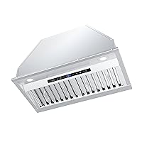 FIREGAS Range Hood Insert 30 inch, Ducted/Ductless Range Hoods 800CFM, Kitchen Vent Hood with 3 Speed Exhaust Fan, 2 Baffle Filters, Touch and Gesture Sensing Control Built in Stove Hood