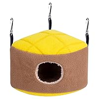 Parrot Hanging Hammock Winter Warm Nest Plush Hideout Snuggle to Sleep for Play Rest for Parakeet Sugar Glider M Bird Warm Nest Hammock for Cage