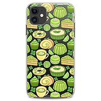 Case Compatible with iPhone 14 13 Pro Max 12 Mini 11 Xs X 8 Plus Xr 7 SE 6s 5 Matcha Tea Print Green Silicone Design Flexible Pistachio Lightweight Clear Slim Japanese Food Soft
