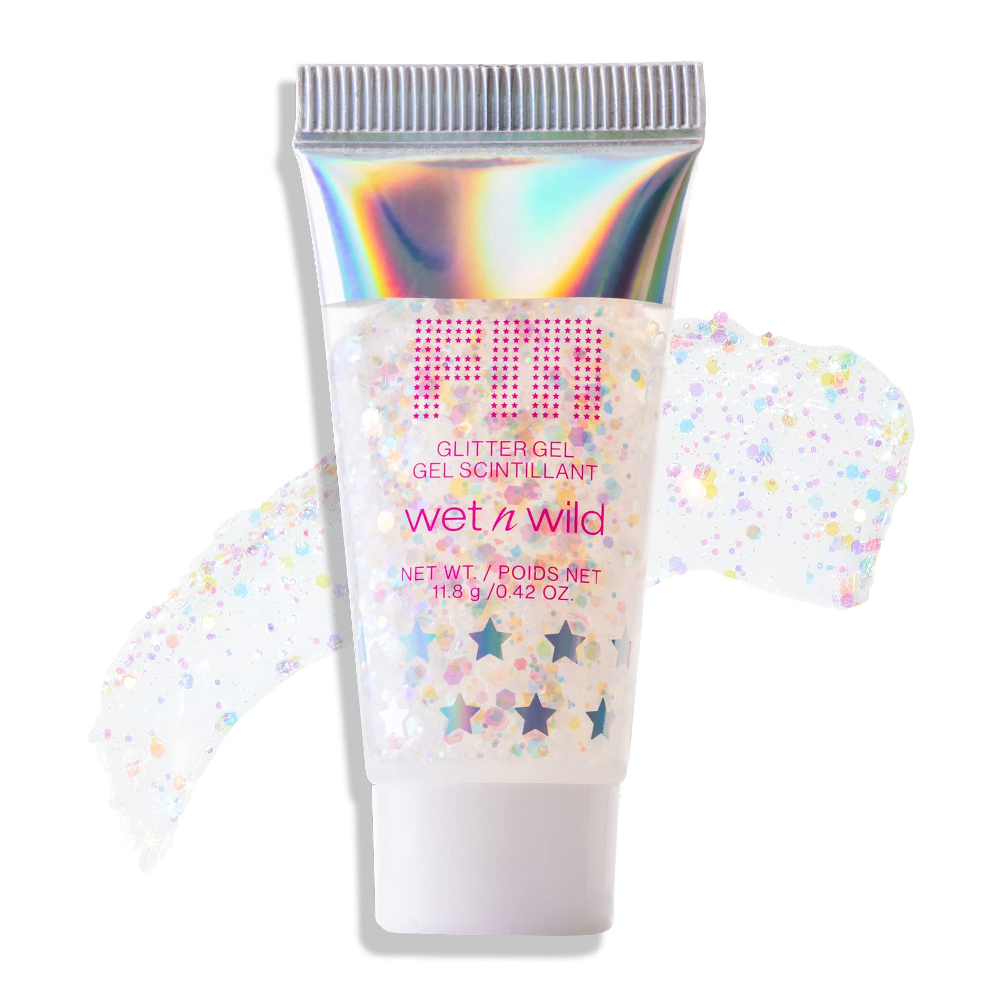 Body Glitter Wet n Wild Fantasy Makers Glitter Gel for Face and Body, White Light Show