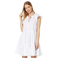 Tommy Hilfiger Floral Sleeve Tiered Dress Bright White XL (US 16-18)