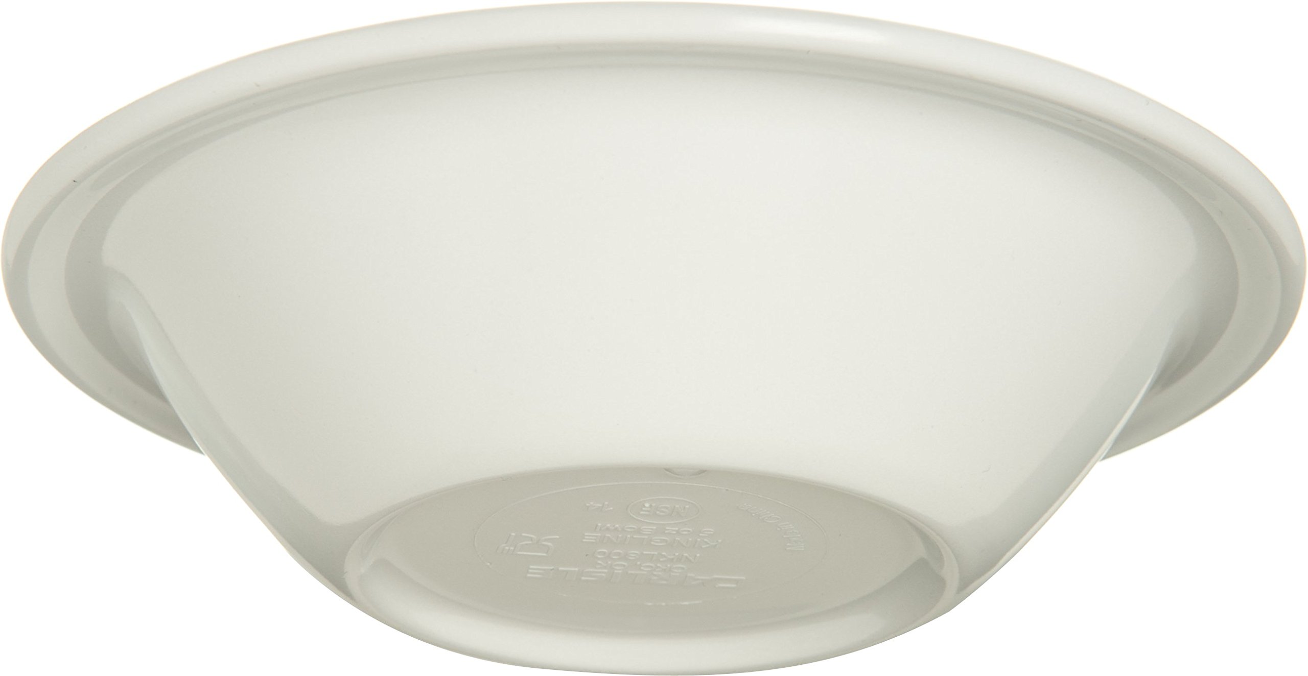 Carlisle FoodService Products Kingline Reusable Plastic Bowl Fruit Bowl for Home and Restaurant, Melamine, 5 Ounces, White