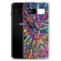 NightOwl Studio Custom Phone Case Compatible with Samsung Galaxy, Slim Cover for Wireless Charging, Drop and Scratch Resistant, Splatter Samsung Galaxy S10+ Multicolor