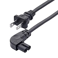 StarTech.com 3ft (1m) Laptop Power Cord, NEMA 1-15P to Right Angle C7, 7A 125V, 18AWG, Laptop Charger Cable, UL Listed
