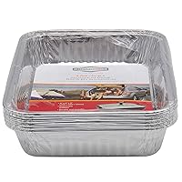 RoadPro Disposable Aluminum Foil Cooking Pans RPSC90696 for use with RoadPro RPSC200 12-Volt Portable Roaster, Silver
