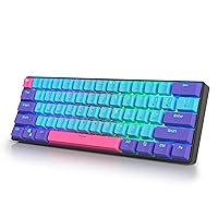 surmen GT61 60% Mechanical Gaming Keyboard 60 Percent RGB Backlit Hot-Swappable Wireless/Wired Compact Mini Keyboard Bluetooth 5.0 Programmable/N-Key Rollover (Gateron Blue Switch, Joker)