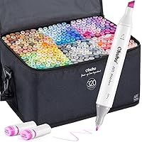 Ohuhu Markers, 48-color Double Tipped Alcohol Markers, Chisel & Fine  Alcohol-based Art Marker Set for Adults Coloring Illustration, Great Value  Pack
